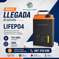 BATERÍA Litio LiFePO4 72V 20Ah PARA MOTO / TRIMOTO ELÉCTRICA