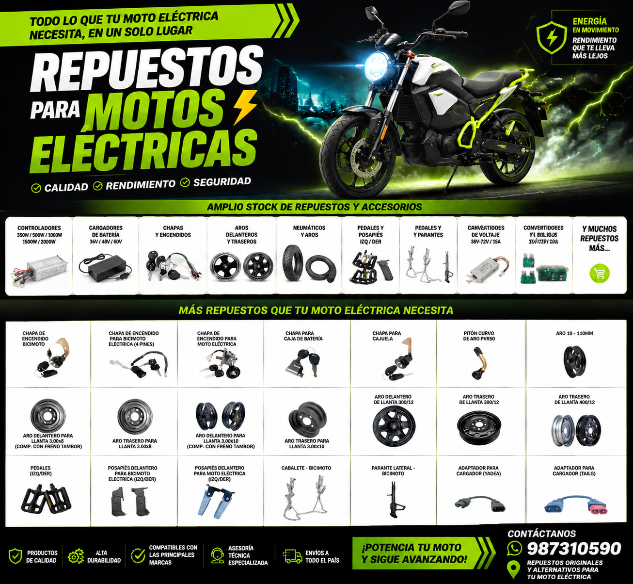 REPUESTOS PARA MOTOS ELÉCTRICAS