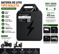 Batería de Litio para CITY COCO PEINSAC 60V 20Ah – Extraíble + CARGADOR