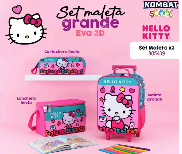 Set Maleta Escolar X3 – Kombat Scool (Oficio / Maleta Grande) | EVA 3D