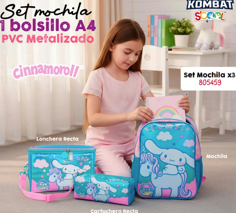 Set Maleta Escolar X3 – Kombat Scool (Oficio / Maleta Grande) | EVA 3D