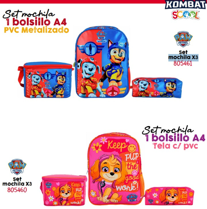 Set Maleta Escolar X3 – Kombat Scool (Oficio / Maleta Grande) | EVA 3D