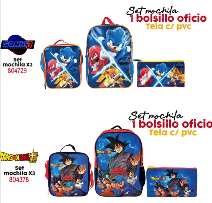Set Maleta Escolar X3 – Kombat Scool (Oficio / Maleta Grande) | EVA 3D