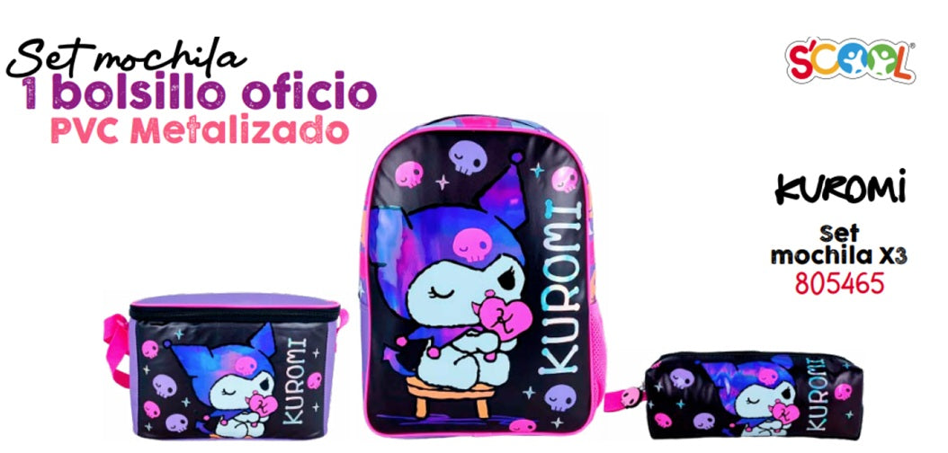 Set Maleta Escolar X3 – Kombat Scool (Oficio / Maleta Grande) | EVA 3D