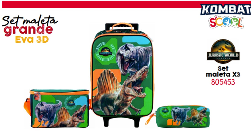 Set Maleta Escolar X3 – Kombat Scool (Oficio / Maleta Grande) | EVA 3D