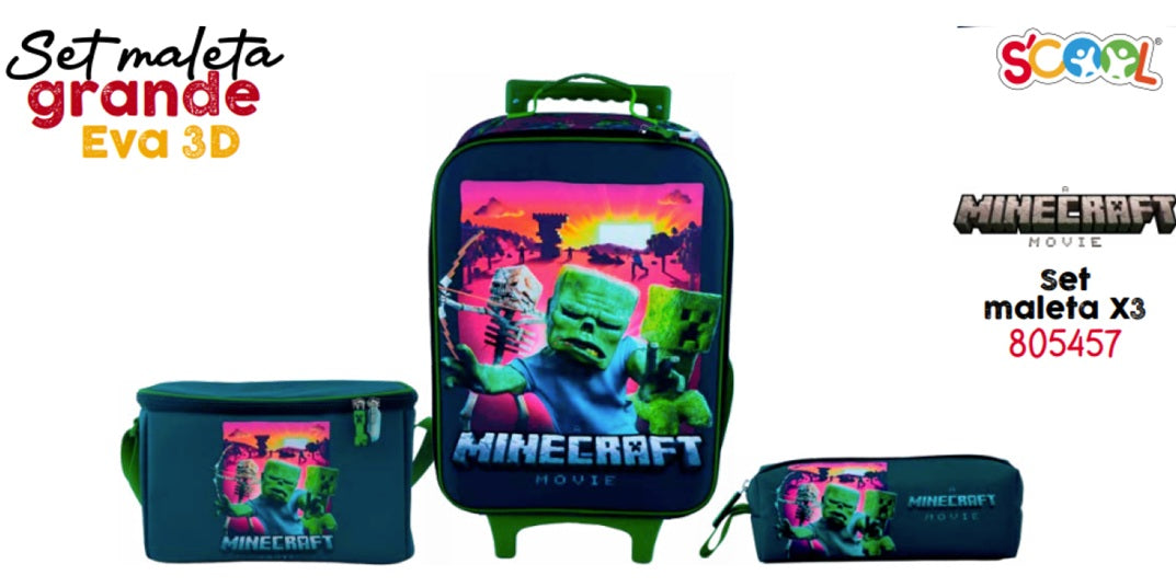 Set Maleta Escolar X3 – Kombat Scool (Oficio / Maleta Grande) | EVA 3D