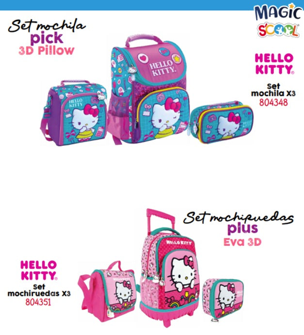 Set Maleta Escolar X3 – Magic Scool (Oficio / Maleta Grande) | EVA 3D