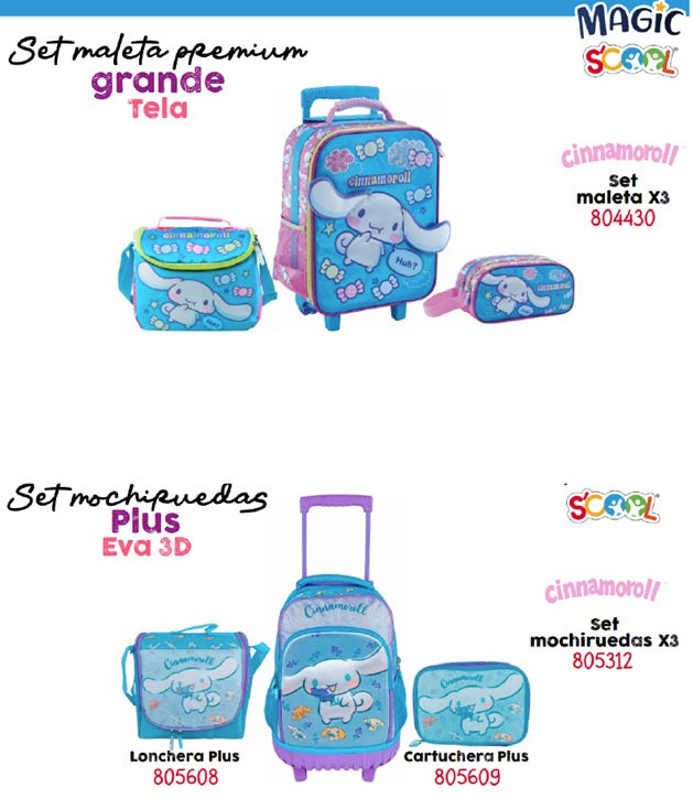 Set Maleta Escolar X3 – Magic Scool (Oficio / Maleta Grande) | EVA 3D