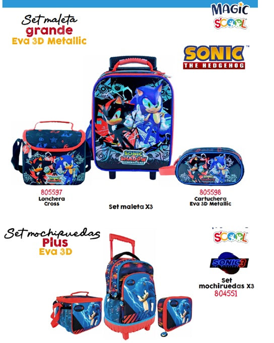 Set Maleta Escolar X3 – Magic Scool (Oficio / Maleta Grande) | EVA 3D