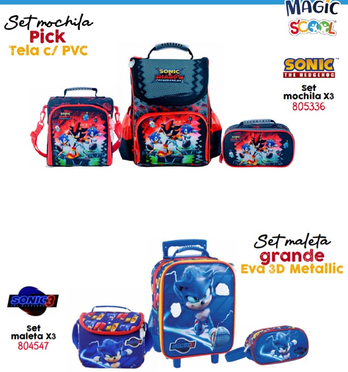 Set Maleta Escolar X3 – Magic Scool (Oficio / Maleta Grande) | EVA 3D