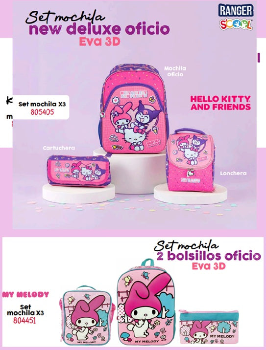 Set Maleta Escolar X3 – Ranger Scool (Oficio / Maleta Grande) | EVA 3D