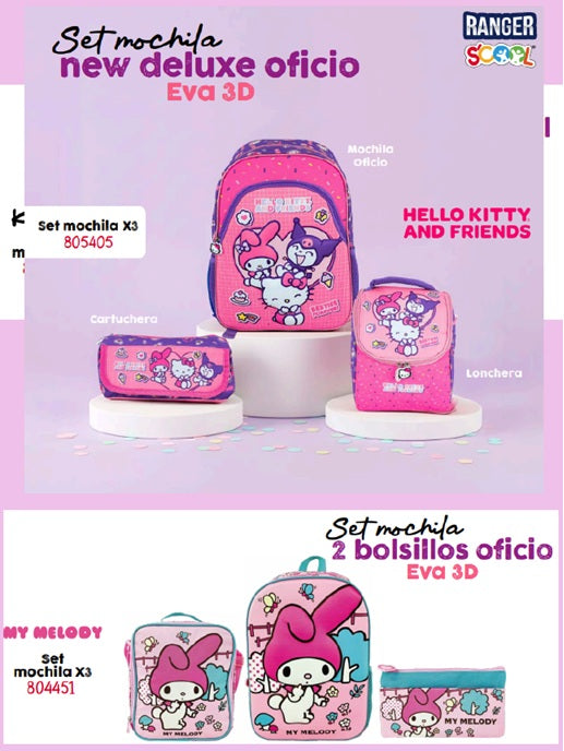 Set Maleta Escolar X3 – Ranger Scool (Oficio / Maleta Grande) | EVA 3D