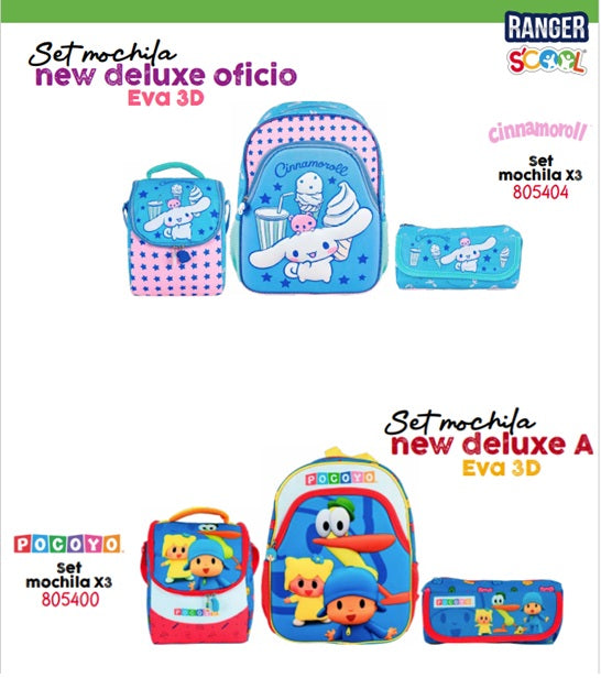 Set Maleta Escolar X3 – Ranger Scool (Oficio / Maleta Grande) | EVA 3D