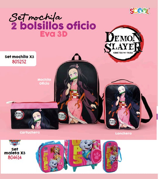 Set Maleta Escolar X3 – Ranger Scool (Oficio / Maleta Grande) | EVA 3D