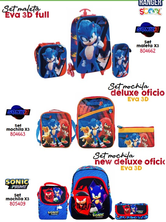 Set Maleta Escolar X3 – Ranger Scool (Oficio / Maleta Grande) | EVA 3D