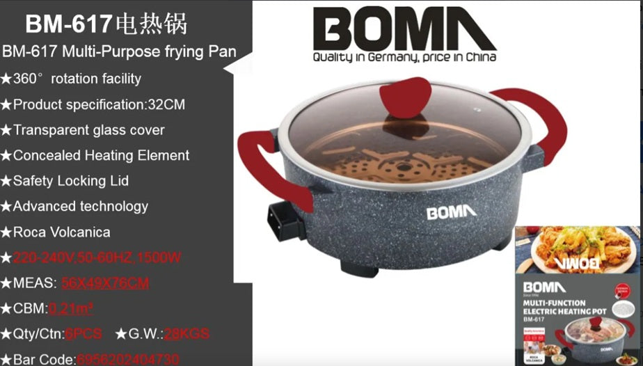 Olla Multifuncional de 7L-1500W BOMA BM-617