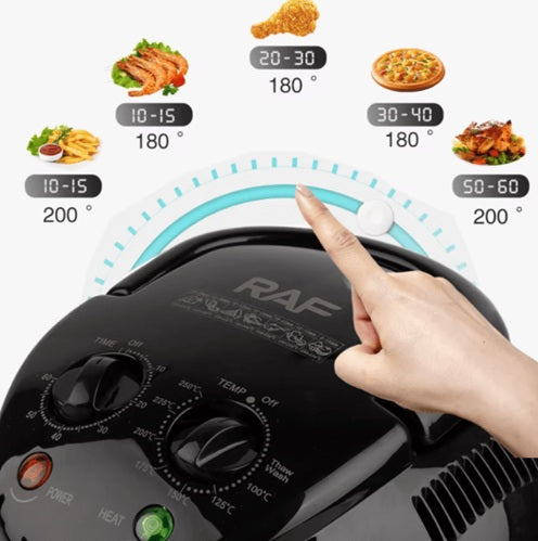 FREIDORA DE AIRE VIDRIO 12 LITROS 8 EN 1 RAF 3500W